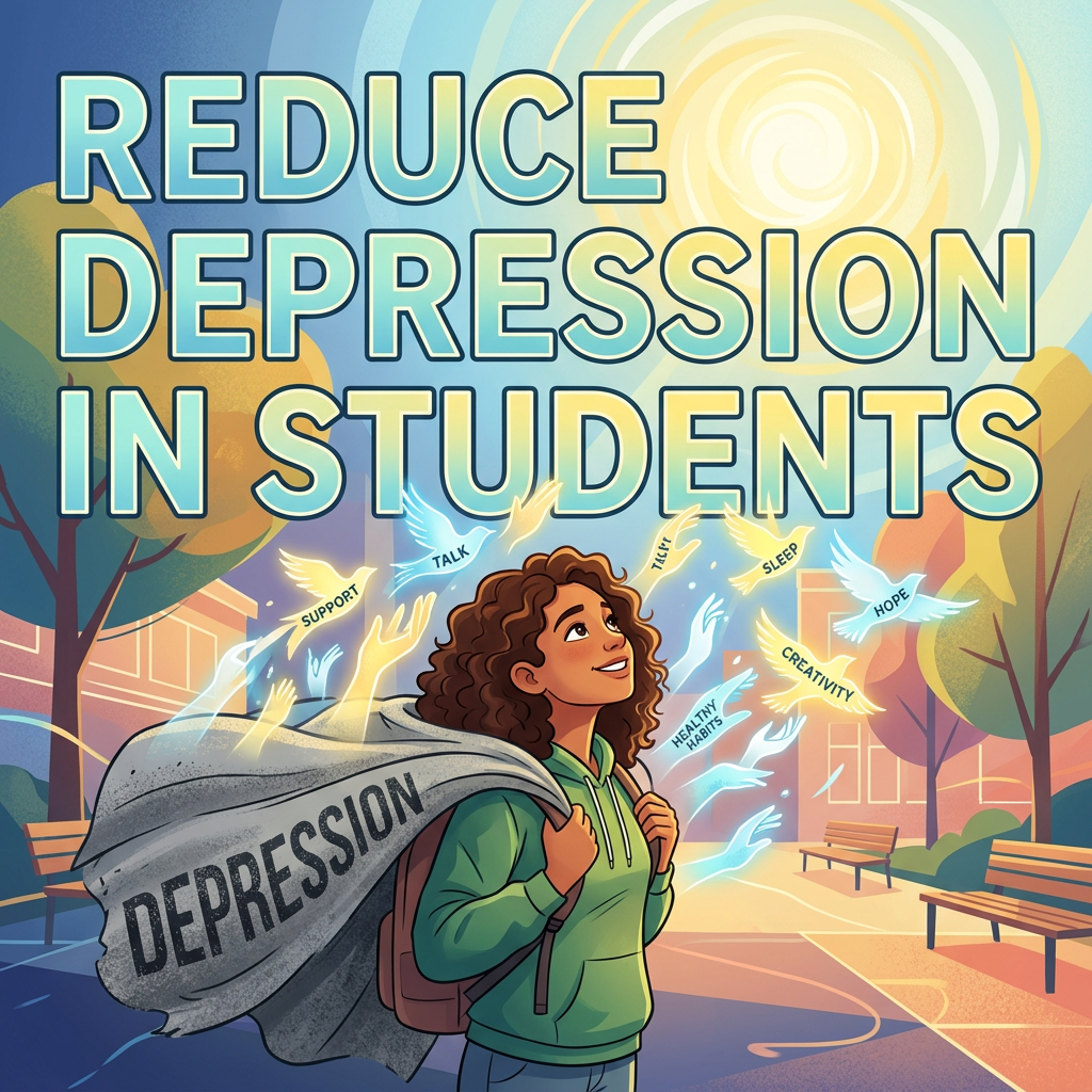 Text: Reduce depression in students